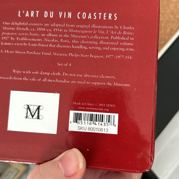 L’art du vin coasters from Metropolitan Museum of Art - Picture 4 of 4